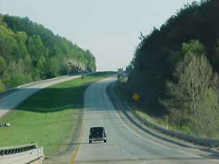 Down thru Indiana and Kentucky. A long and winding road, it took about 9 hours to reach Knoxville.