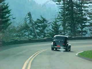The 38 Chevy has a name, Maggie, and she sure looked good going thru the mountains of Tennessee.